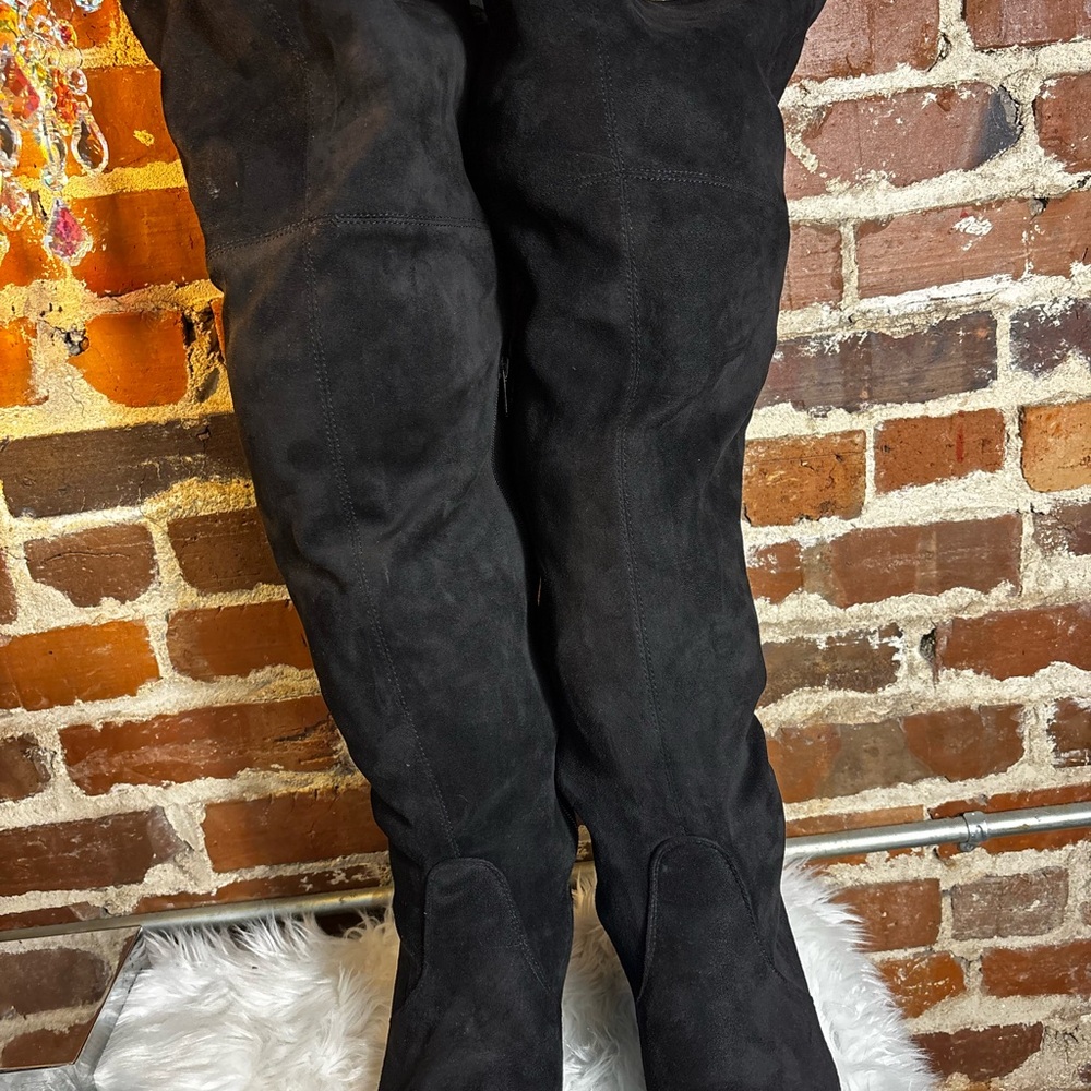 torrid Black Suede Over-the-Knee Boots
